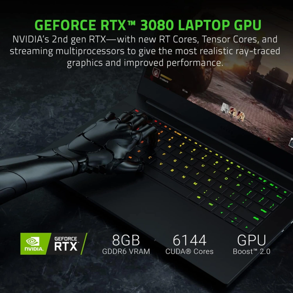 RAZER BLADE 14 RYZEN 9 5900HX 16GB RAM 1TB SSD NVIDIA GEFORCE RTX3080 TECLADO INGLÉS RAZER | NEGRO