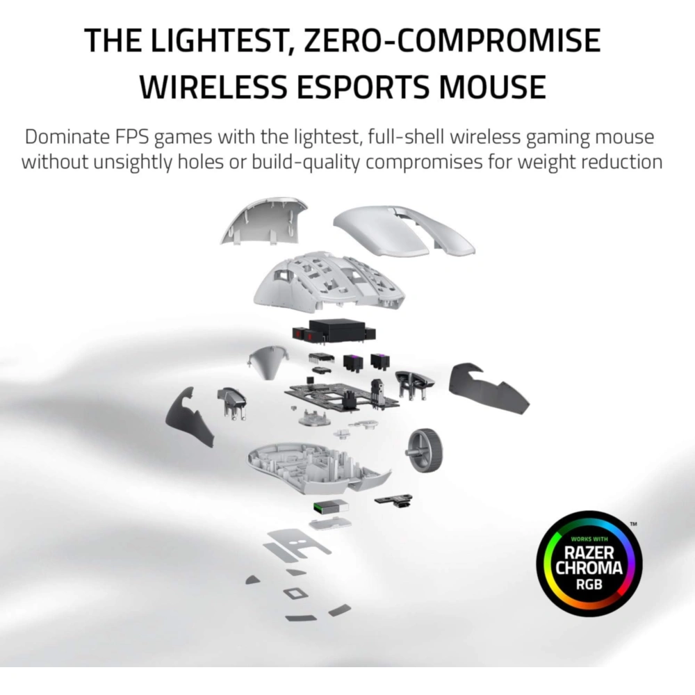 MOUSE RAZER GAMING VIPER INALÁMBRICO SENSOR ÓPTICO DPI | BLANCO