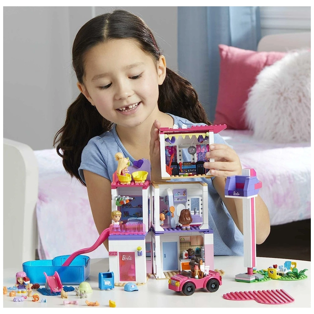 Barbie Color Reveal Casa de Rnsueño 545pcs más de 30 accesorios y 5 micromuñecas - Mega Construx