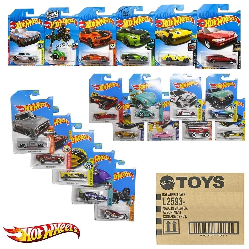 Hot Wheels 72 Count Random Case Basic DieCast Toy Cars