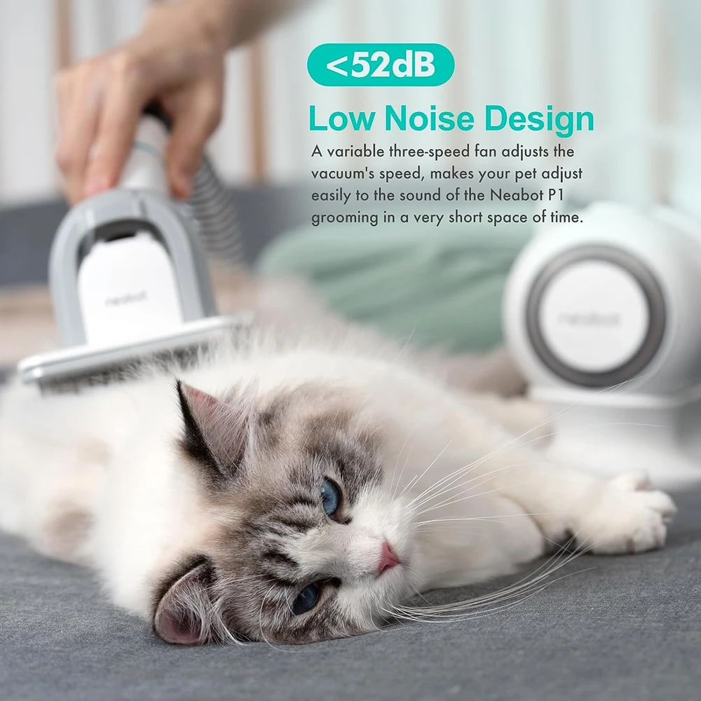 Neakasa By Neabot P1 Pro Kit De Aseo Para Mascotas Y Succión Al Vacío 99%, Cortaúñas Profesionales Con 5 Herramientas De Aseo