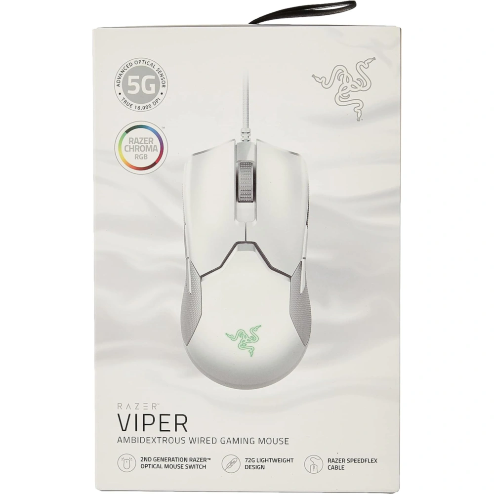 MOUSE RAZER GAMING VIPER INALÁMBRICO SENSOR ÓPTICO DPI | BLANCO