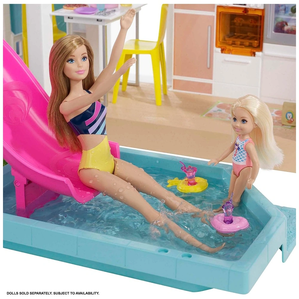 Barbie Dreamhouse 2021 grande 1.14 m con piscina tobogán etc y accesorios muñecas preescolares