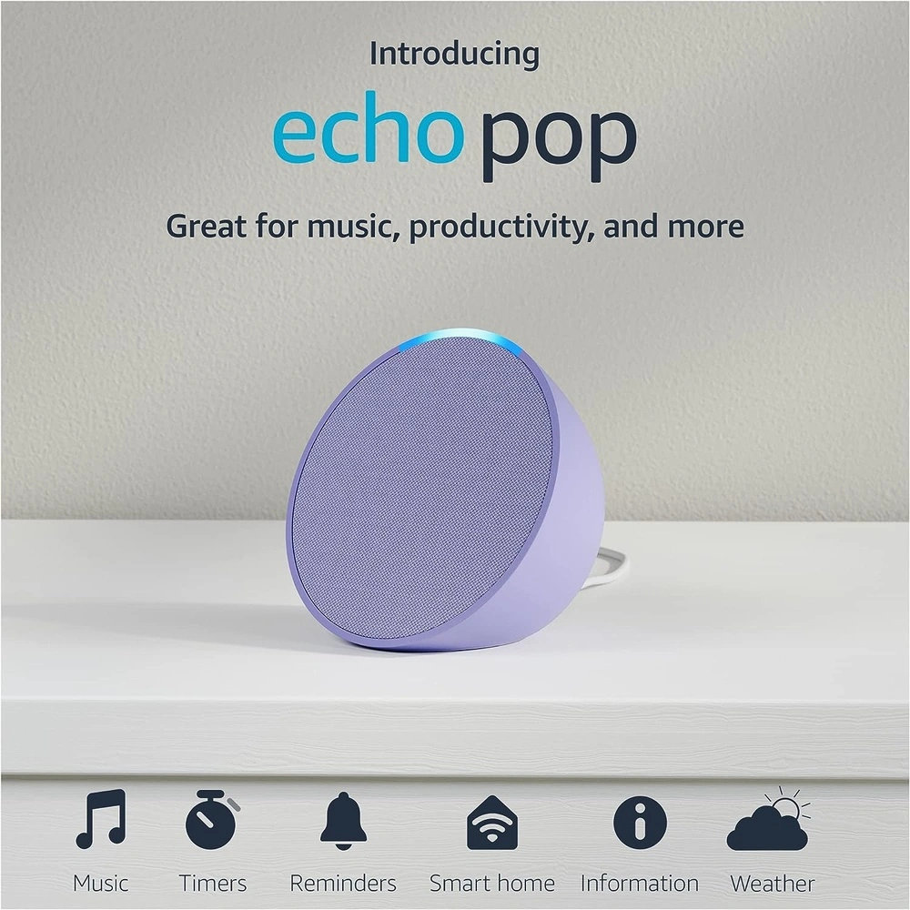 PARLANTE INTELIGENTE AMAZON ECHO POP | LAVANDA