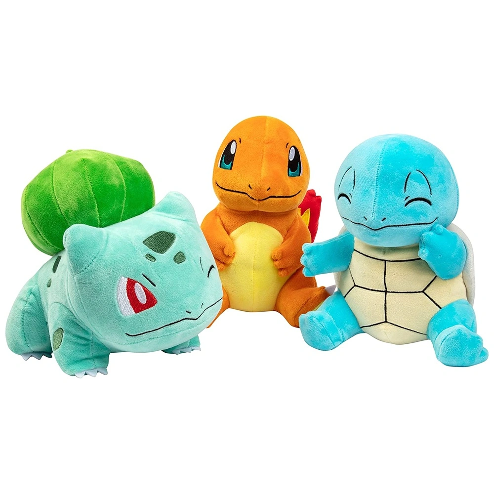 Pokémon Peluche 3Pack Charmander Squirtle & Bulbasaur