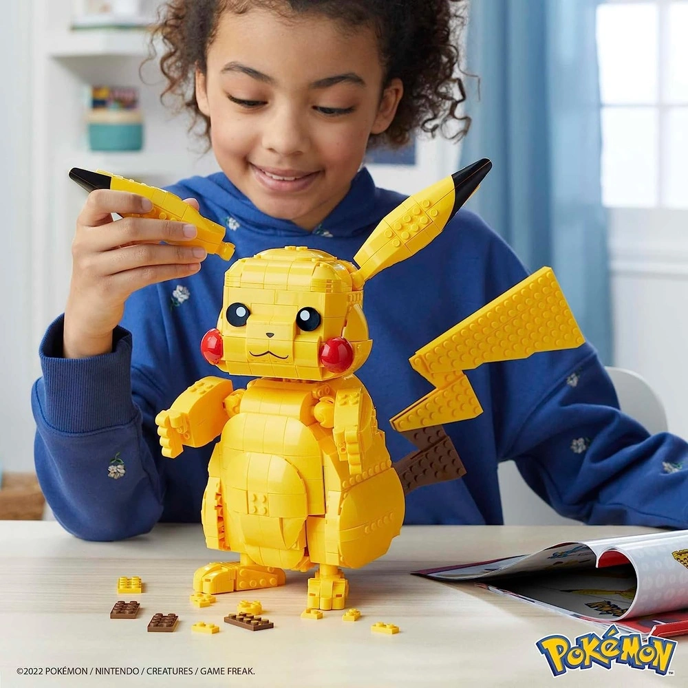 FIGURA POKÉMON PIKACHU JUMBO 806 PCS MEGA CONSTRUX