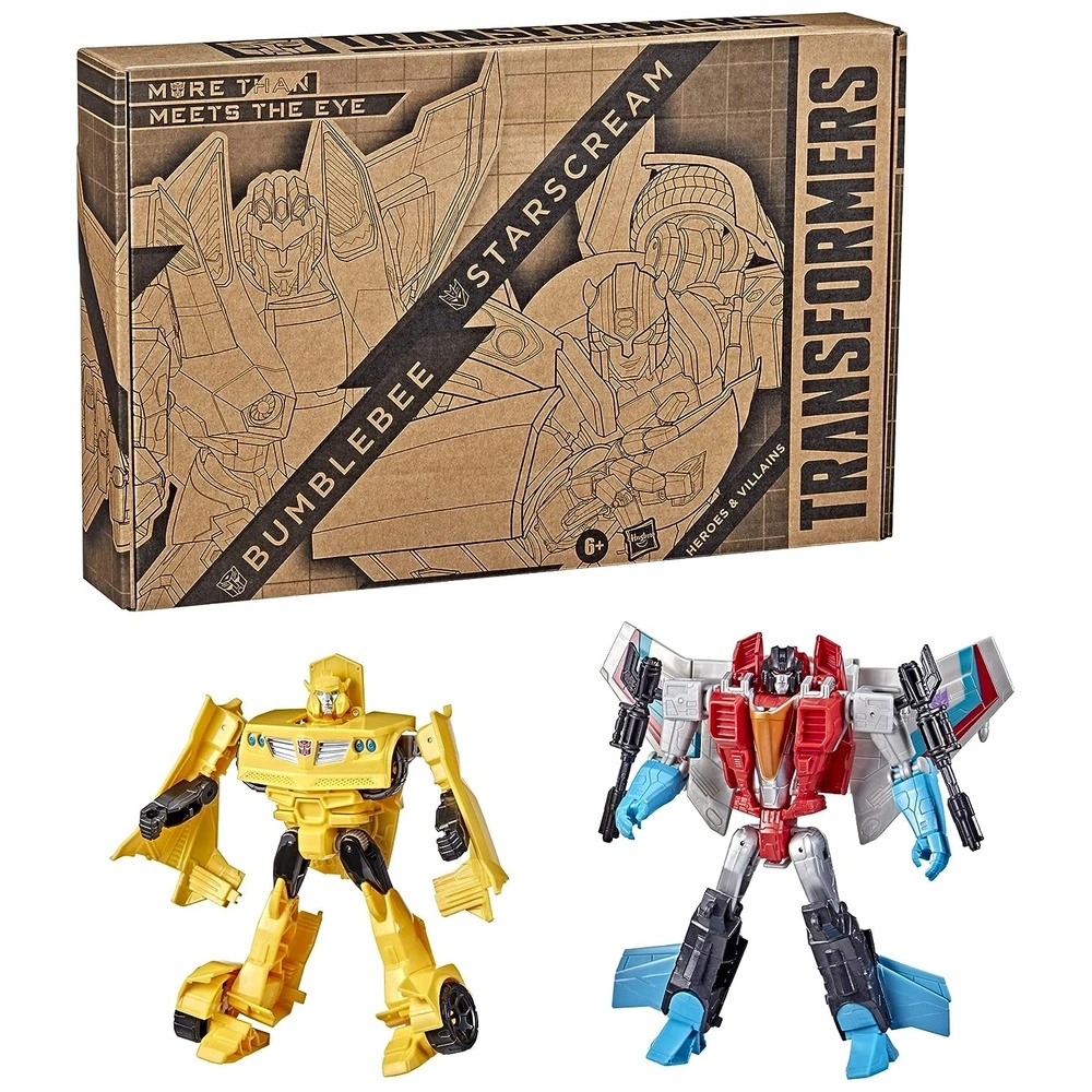 81e2fmovv8L._AC_SL1500_.webp Transformers Toys Heroes And Villains Bumblebee Y Starscream Paquete 7 Pulgadas