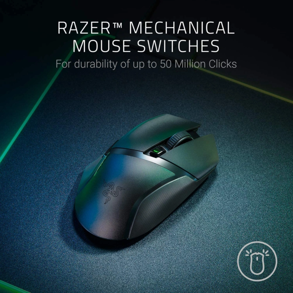 RAZER MOUSE GAMER BASILISK X HYPERSPEED SENSOR ÓPTICO DE 16K DPI 6 BOTONES PROGRAMABLES RAZER | NEGRO