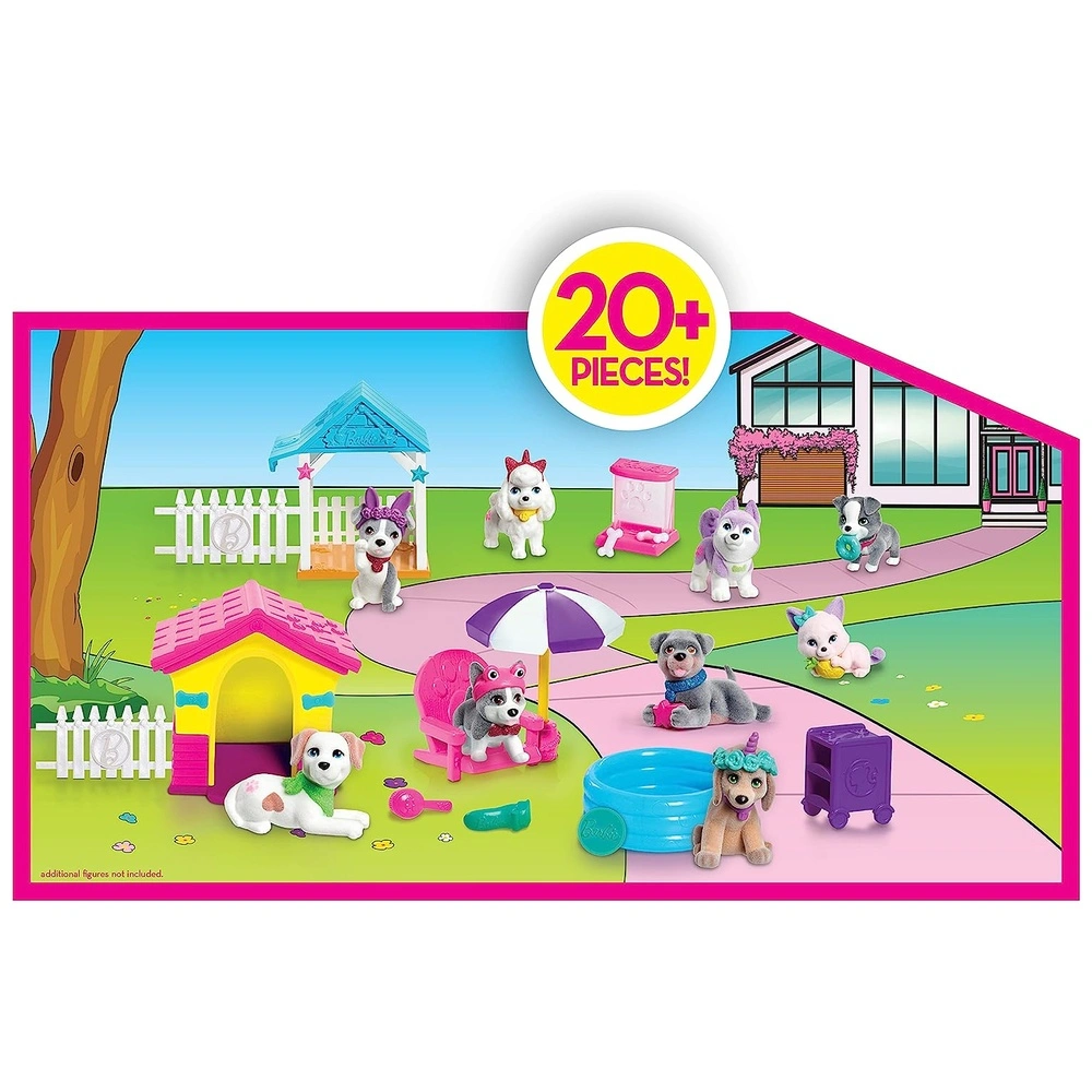 Barbie Pets Dreamhouse incluye 6 mascotas dos casitas y más de 15 accesorios