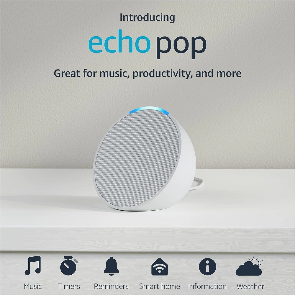 PARLANTE INTELIGENTE AMAZON ECHO POP | BLANCO