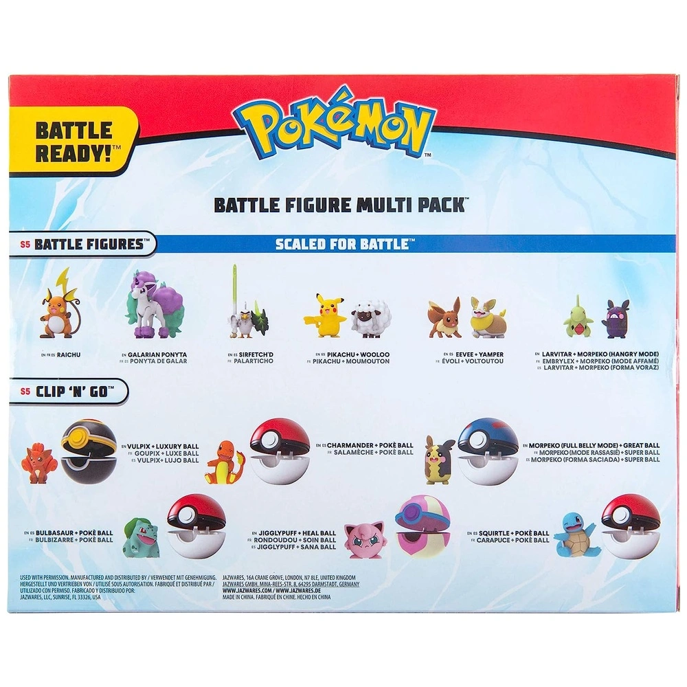 Pokémon Pack de 8 figuras Bulbasaur Squirtle Mimikyu Pikachu Eevee Umbreon Espeon y Charmander
