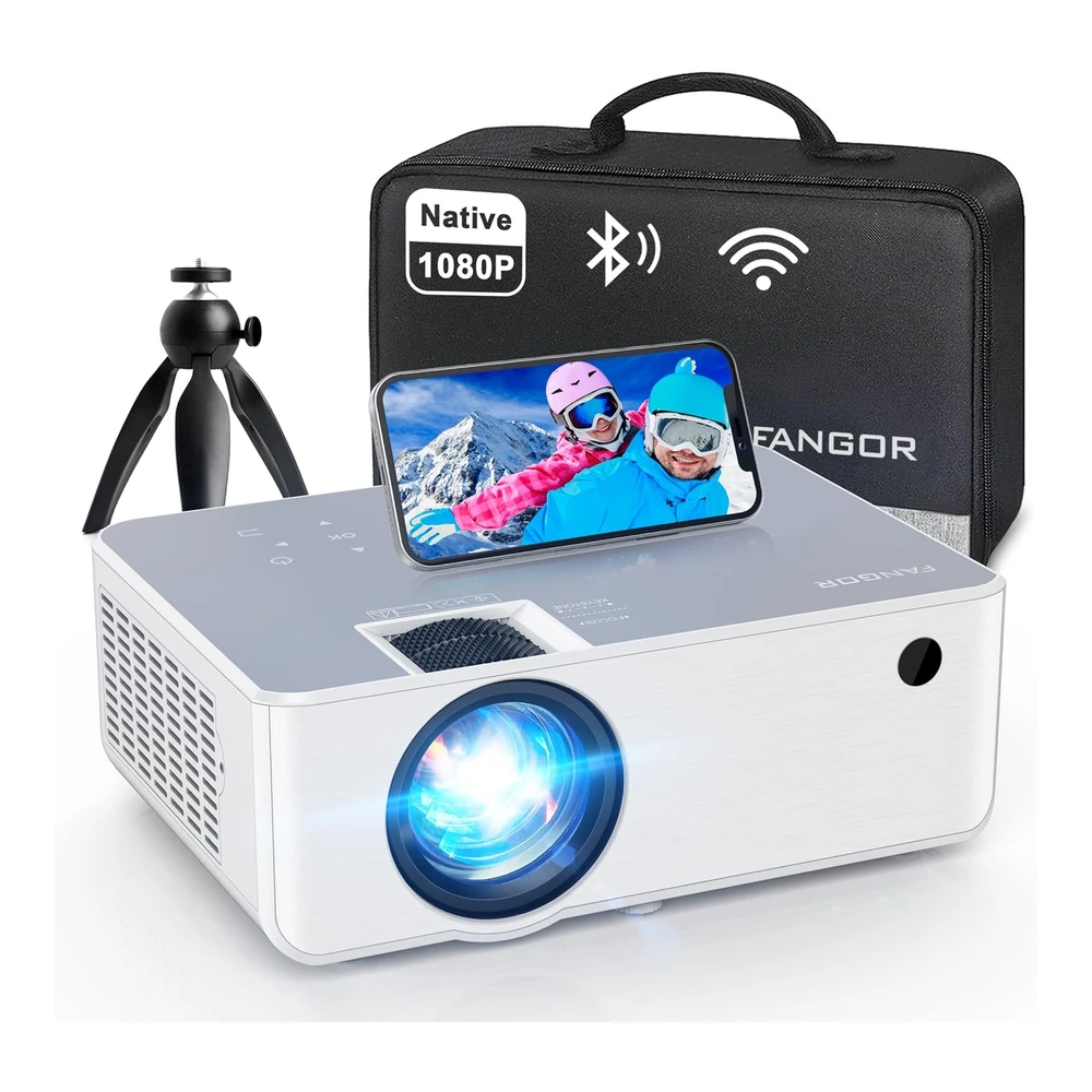 PROYECTOR HD 1080P, WIFI/BLUETOOTH, MÁX. 230", TRÍPODE, COMPATIBLE CON HDMI/VGA/USB/LAP/IOS/ANDROID FANGOR
