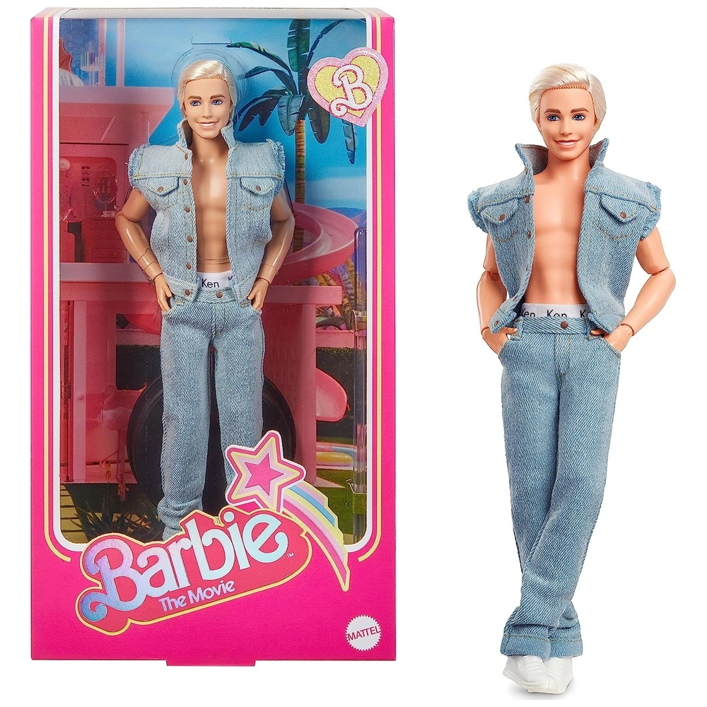 Barbie The Movie Ken coleccionable con conjunto de mezclilla a juego con ropa interior original