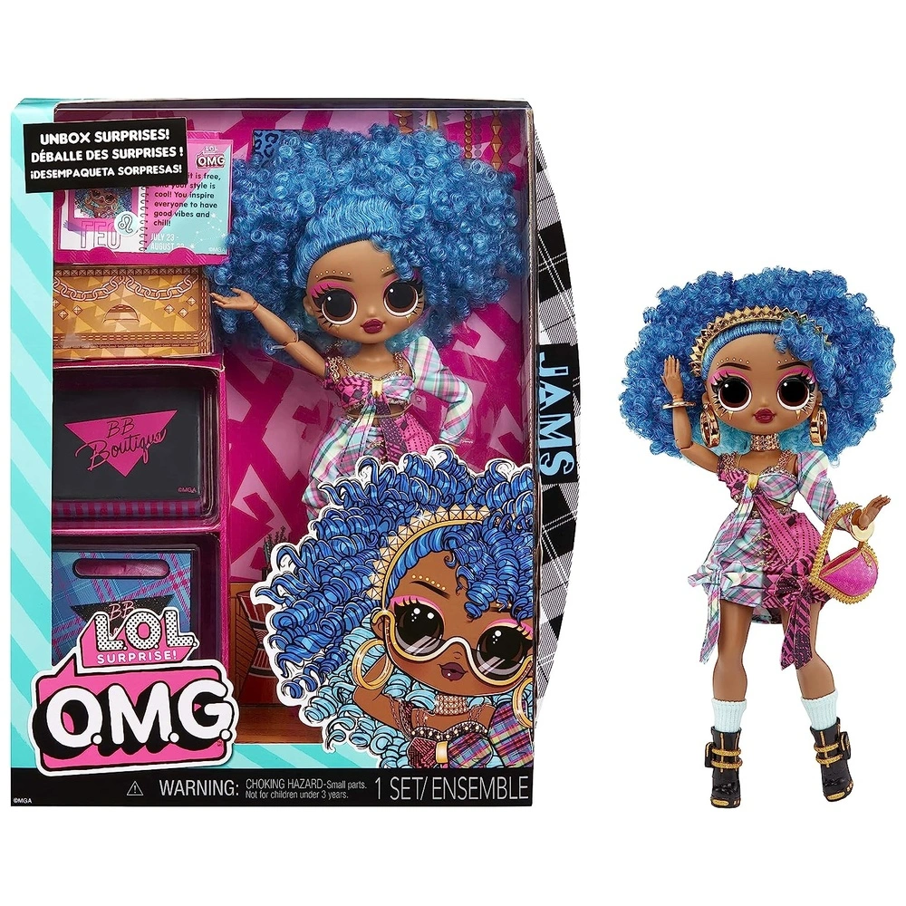 LOL Sorpresa OMG Muñeca de Moda Jams con Múltiples accesorios