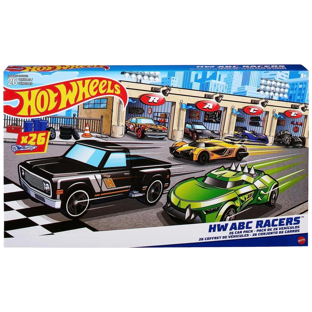 Hot Wheels Abc Racers 26 Cars con letras del alfabeto