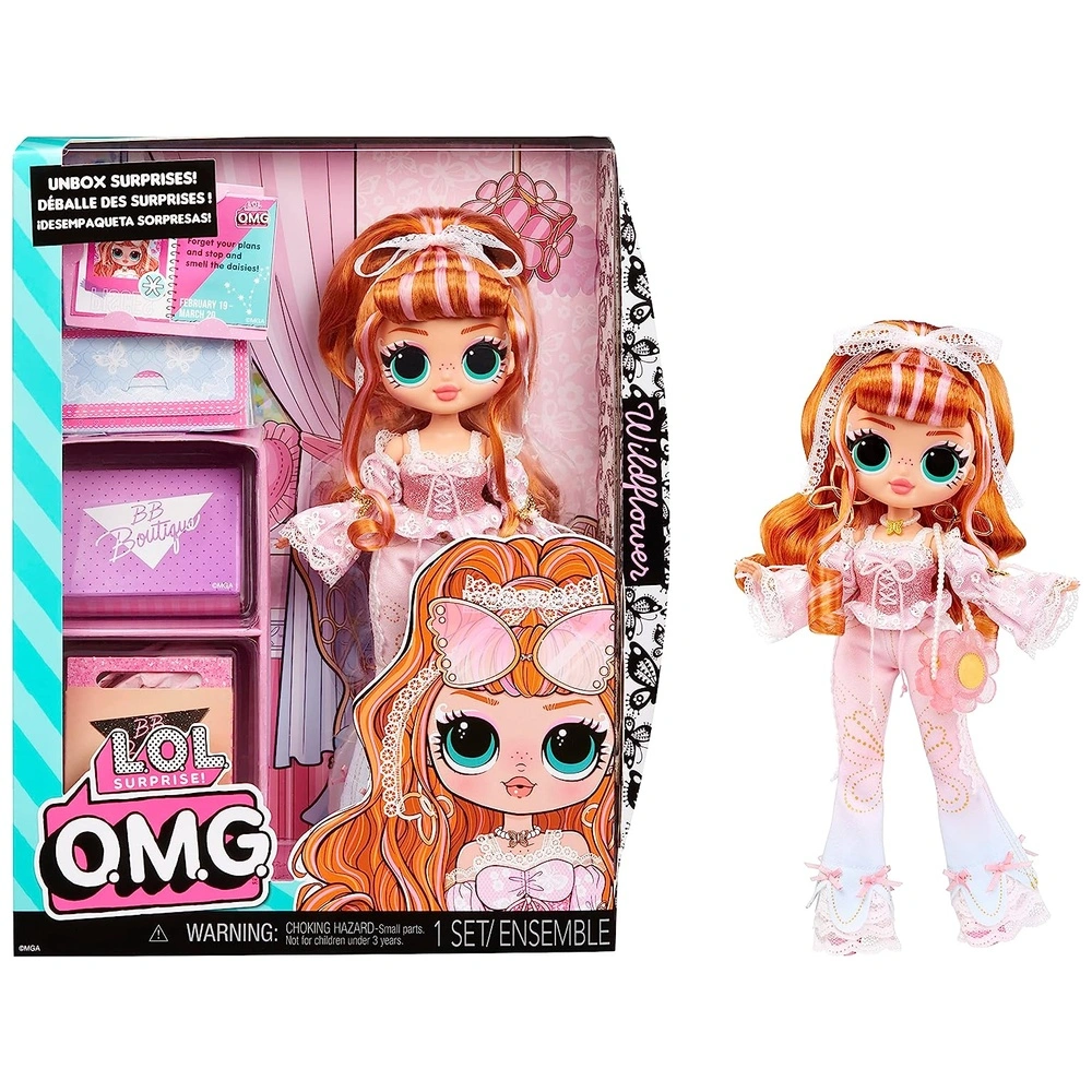LOL Sorpresa OMG Wildflower Fashion Doll con Múltiples accesorios