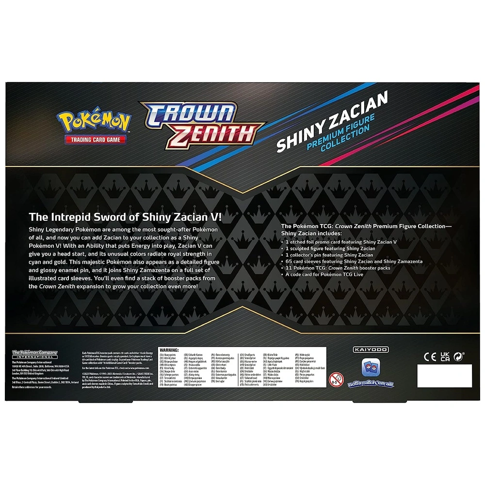 Colección de figuras prémium de Pokémon Crown Zenith Shiny Zacian