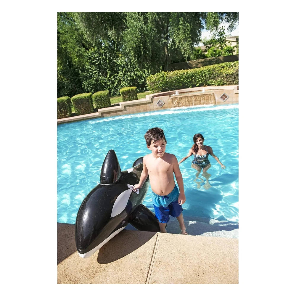 Bestway - Inflable H2ogo! En Forma de Pez Payaso Para Piscina, Killer Whale, Negro