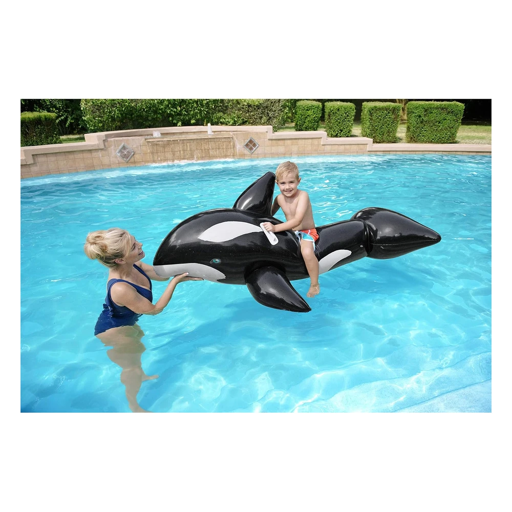 Bestway - Inflable H2ogo! En Forma de Pez Payaso Para Piscina, Killer Whale, Negro