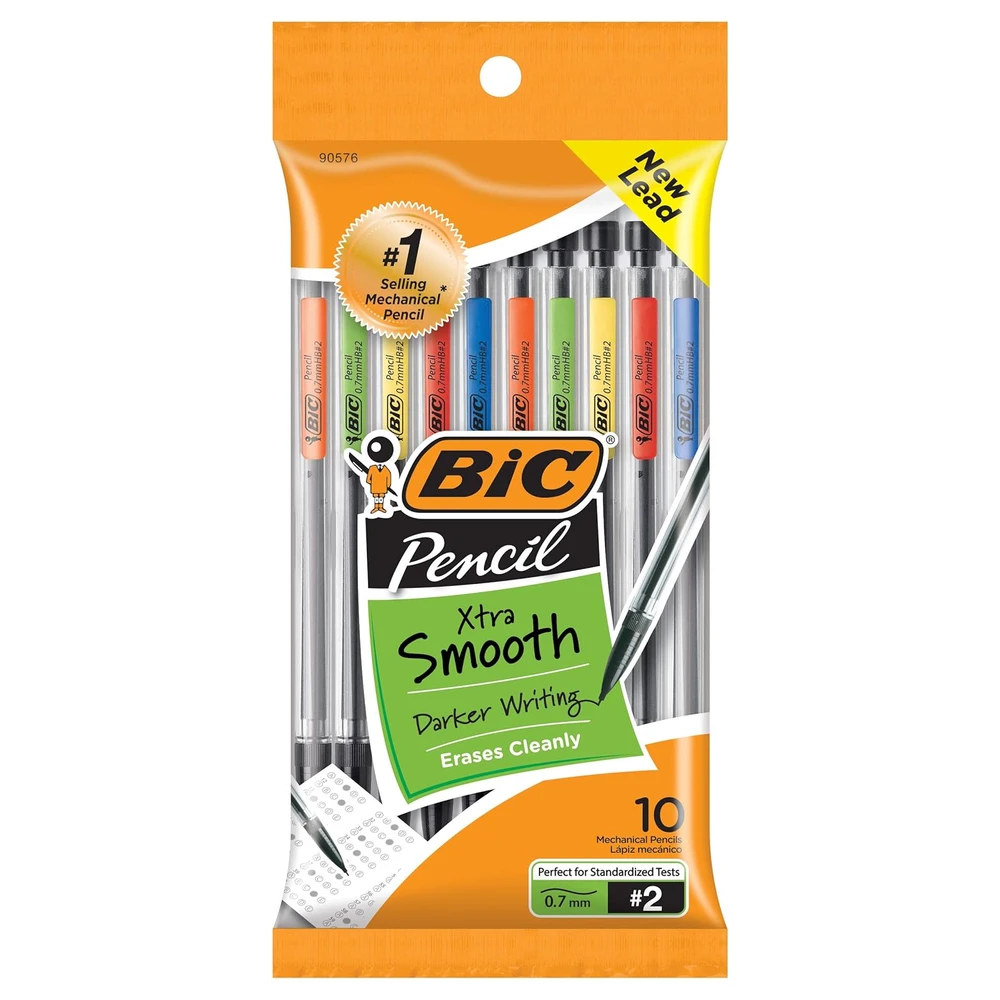BIC LÁPICES XTRA LIFE, TRAZO MEDIO, NEGRO
