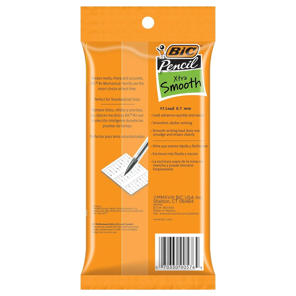 BIC LÁPICES XTRA LIFE, TRAZO MEDIO, NEGRO