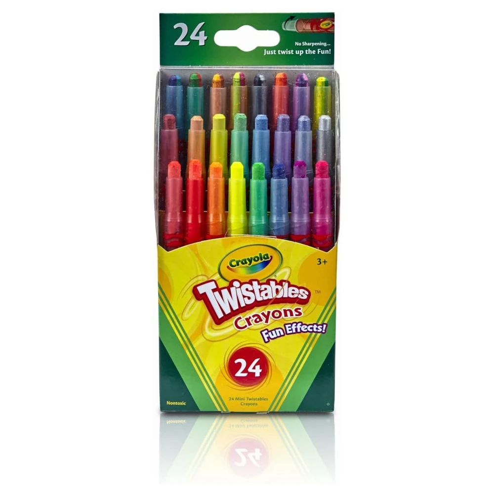 CRAYOLA CRAYONES MINI TWISTABLE CON EFECTOS ESPECIALES, 24 UNIDADES, PAQUETE DE 1