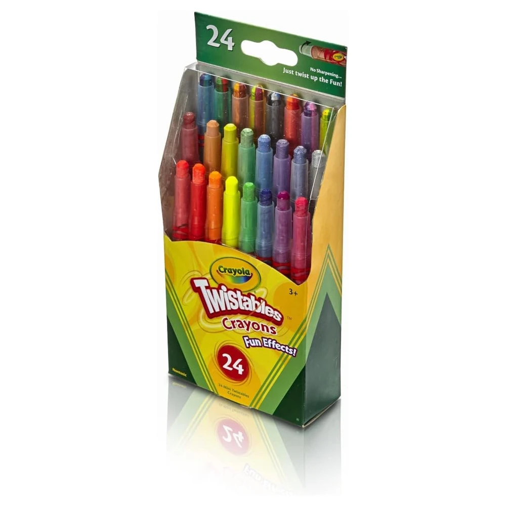 CRAYOLA CRAYONES MINI TWISTABLE CON EFECTOS ESPECIALES, 24 UNIDADES, PAQUETE DE 1