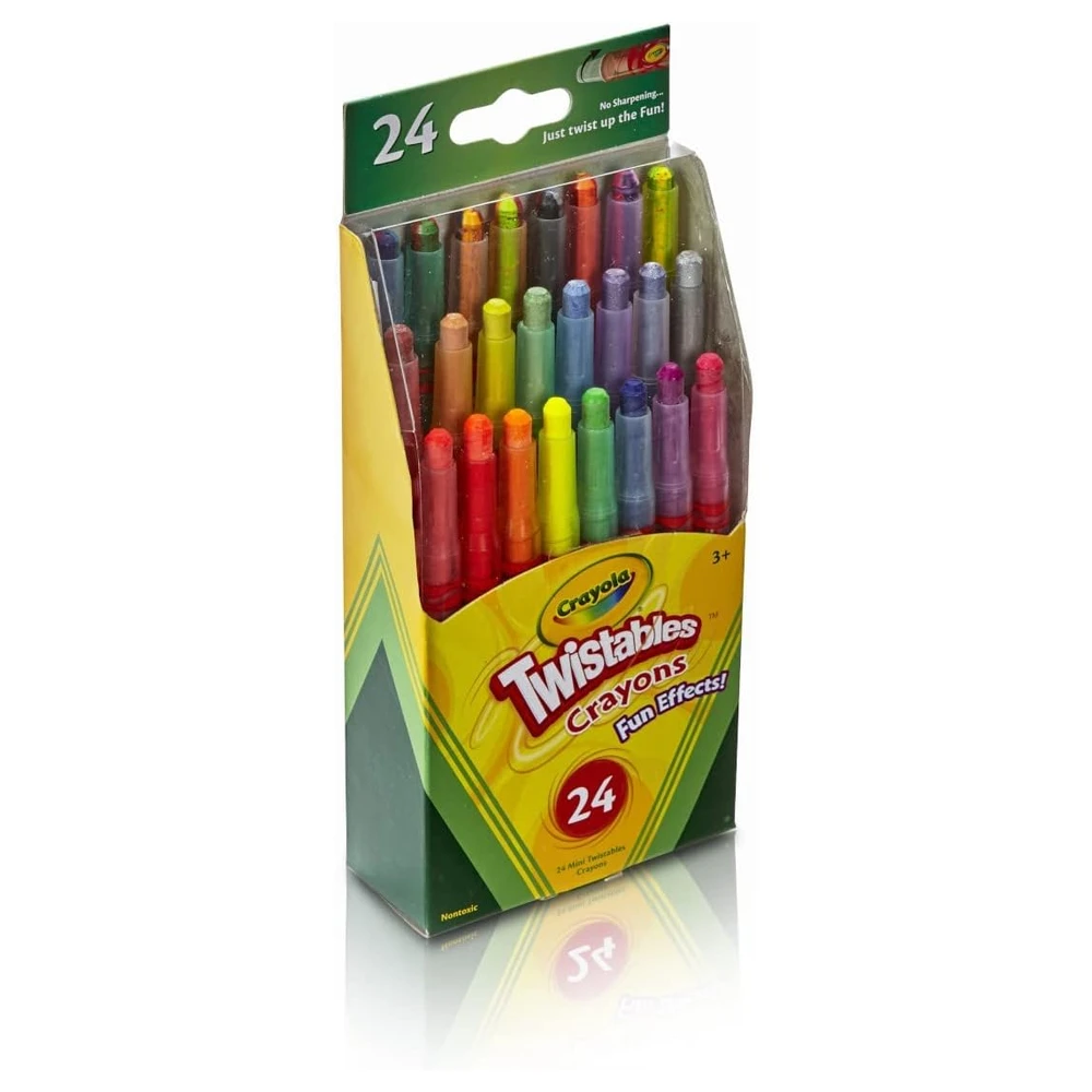 CRAYOLA CRAYONES MINI TWISTABLE CON EFECTOS ESPECIALES, 24 UNIDADES, PAQUETE DE 1