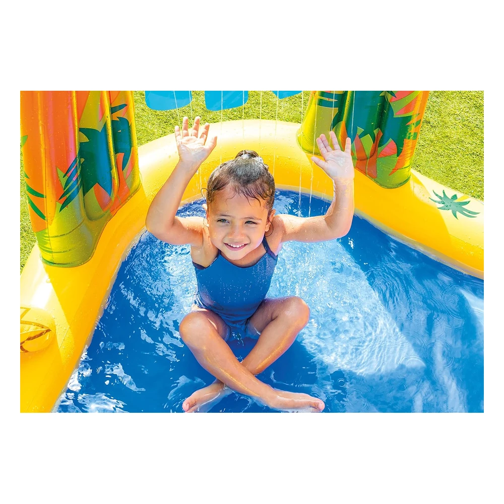 B005DUW6EK_3.webp Tobogán de Agua de Dinosaurio Intex, Diversión Para Niños En El Patio,Centro Inflable,Diversión En La Piscina Al Aire Libre,Beige