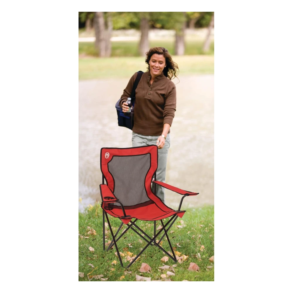 B00BPWDMOS_2.webp Silla de Campamento Coleman Broadband de Cuatro Patas, de Malla