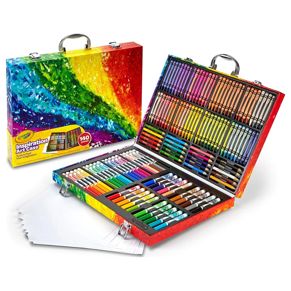 B00CI6J5JQ_1.webp CRAYOLA MI VILLANO FAVORITO, ESTUCHE DE INSPIRACIÓN ARTÍSTICA, 140 PIEZAS, MINIONS, JUEGO DE ARTE, EDADES 6, 7, 8, 9, 10