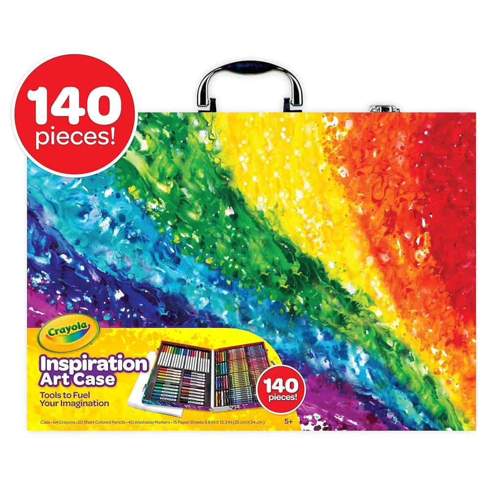 B00CI6J5JQ_2.webp CRAYOLA MI VILLANO FAVORITO, ESTUCHE DE INSPIRACIÓN ARTÍSTICA, 140 PIEZAS, MINIONS, JUEGO DE ARTE, EDADES 6, 7, 8, 9, 10
