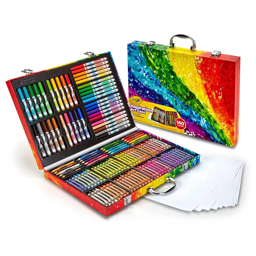 B00CI6J5JQ_3.webp CRAYOLA MI VILLANO FAVORITO, ESTUCHE DE INSPIRACIÓN ARTÍSTICA, 140 PIEZAS, MINIONS, JUEGO DE ARTE, EDADES 6, 7, 8, 9, 10
