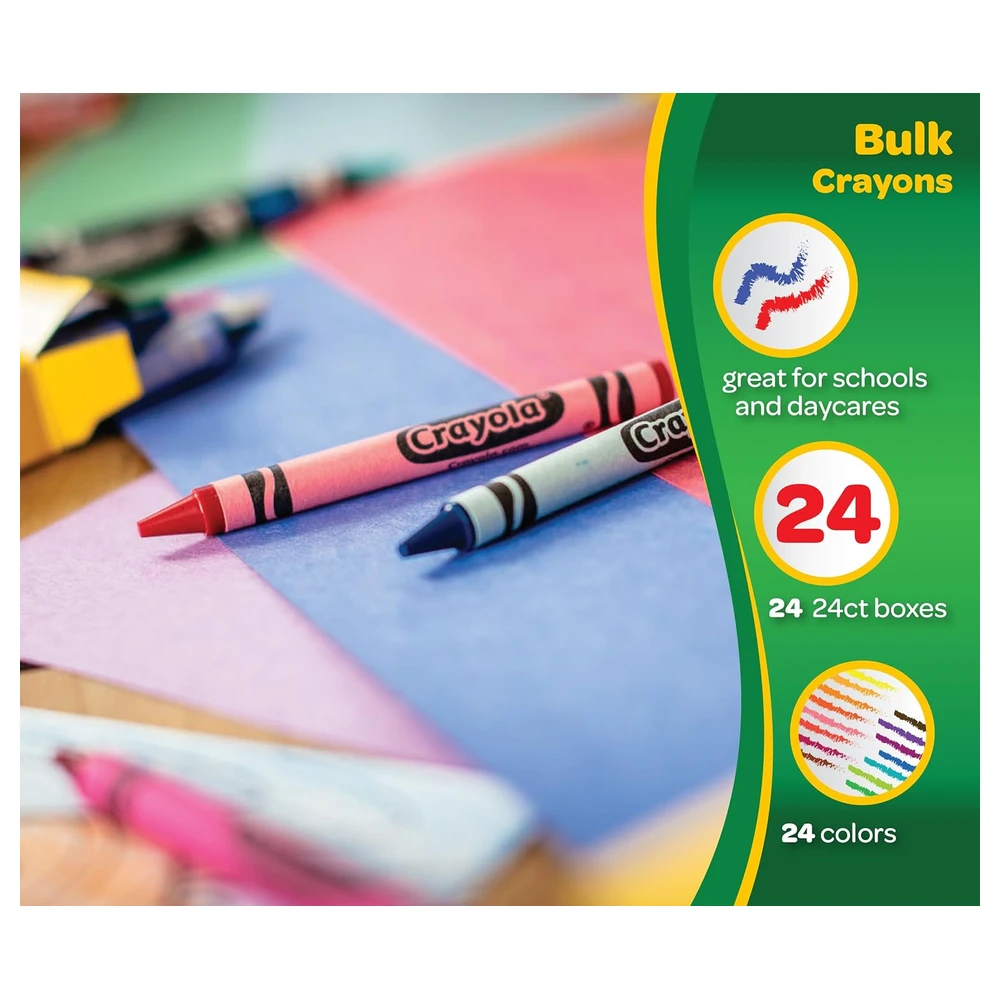 CRAYOLA, CRAYONES, 24 UNIDADES, VARIADOS