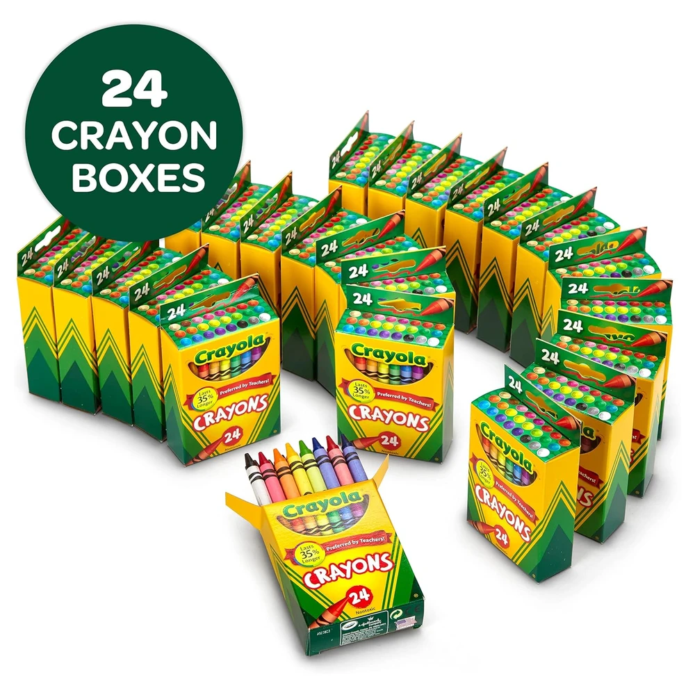 CRAYOLA, CRAYONES, 24 UNIDADES, VARIADOS