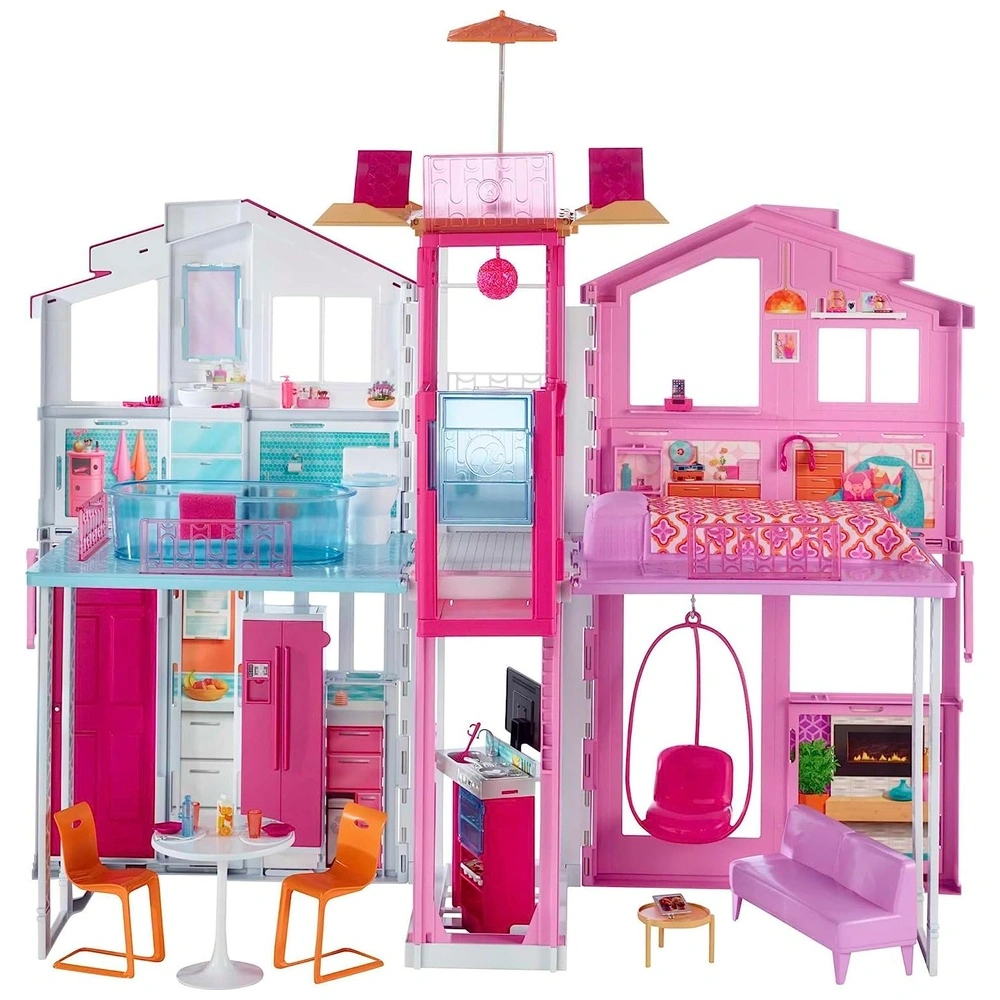 Barbie Pasaporte rosado de 3 cuentos de la casa