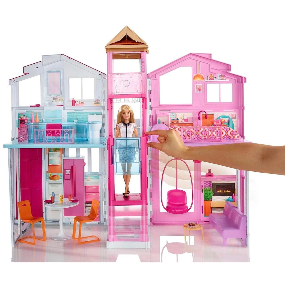 Barbie Pasaporte rosado de 3 cuentos de la casa