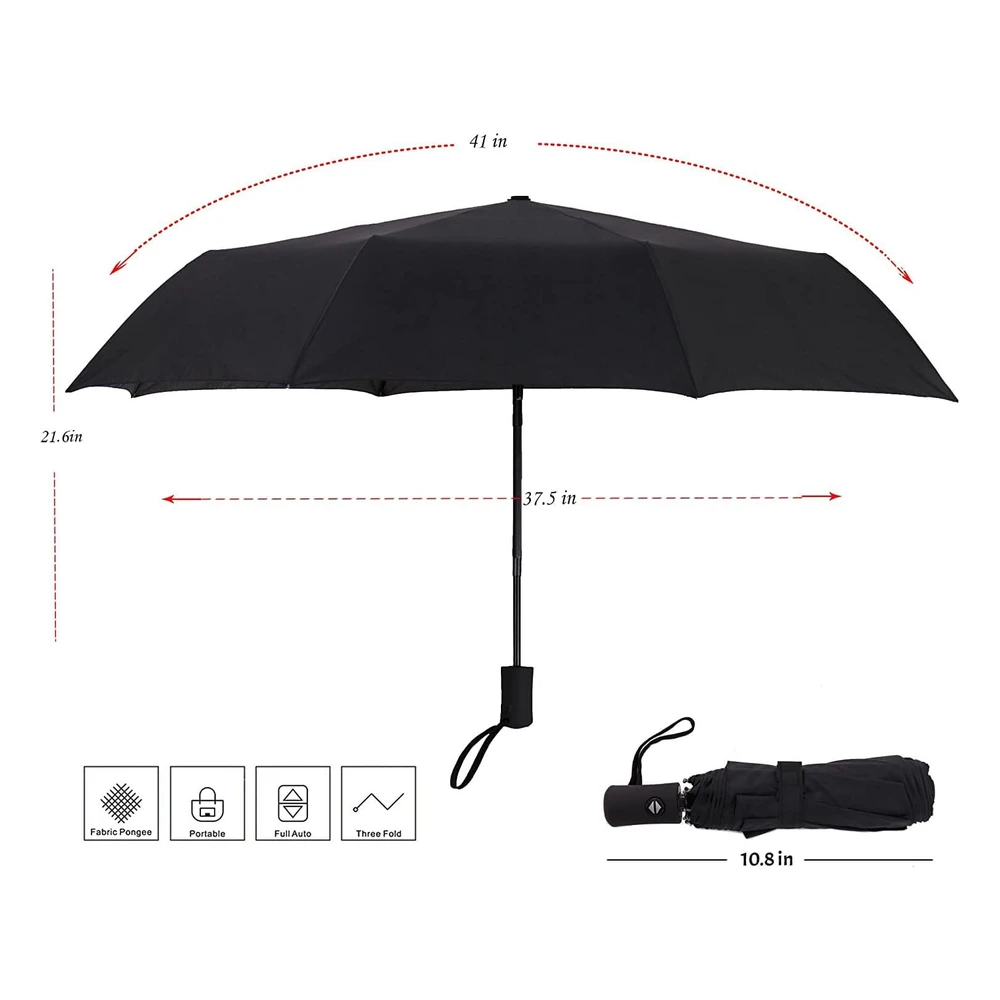 Sombrilla de Viaje Resistente Al Viento, Automático, Ligero, Irrompible, de Gran Eficiencia, de Sy Compact