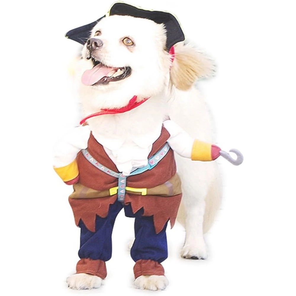 Disfraz para Mascotas de Piratas Del Caribe - Talla XS Marrón