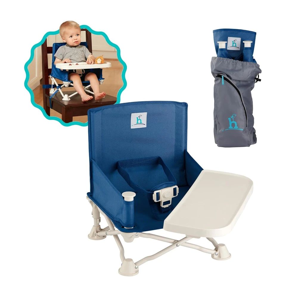 Hiccapop Omniboost Asiento Elevador de Viaje con Bandeja Para Bebé | Asiento Elevador Portátil Plegable Para Bebé,Silla Elevadora