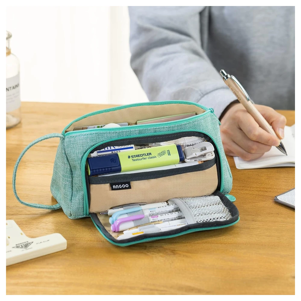 B07BND8Y5X_4.webp EASTHILL - ESTUCHE PARA LÁPICES DE GRAN CAPACIDAD ESCOLAR, OFICINA Y COLEGIAL PARA NIÑOS Y ADULTOS - VERDE