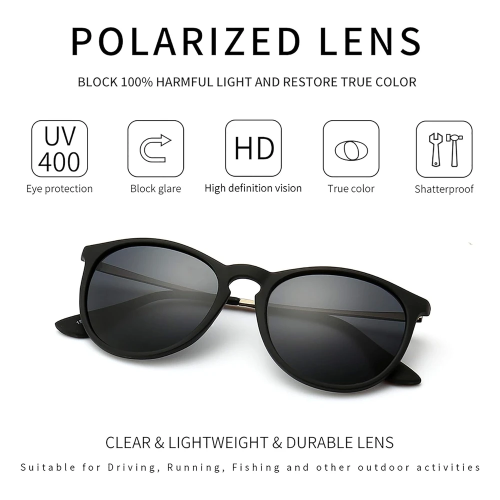 Sungait Gafas de Sol Redondas Vintage Para Mujeres Y Hombres, Estilo Clásico Retro