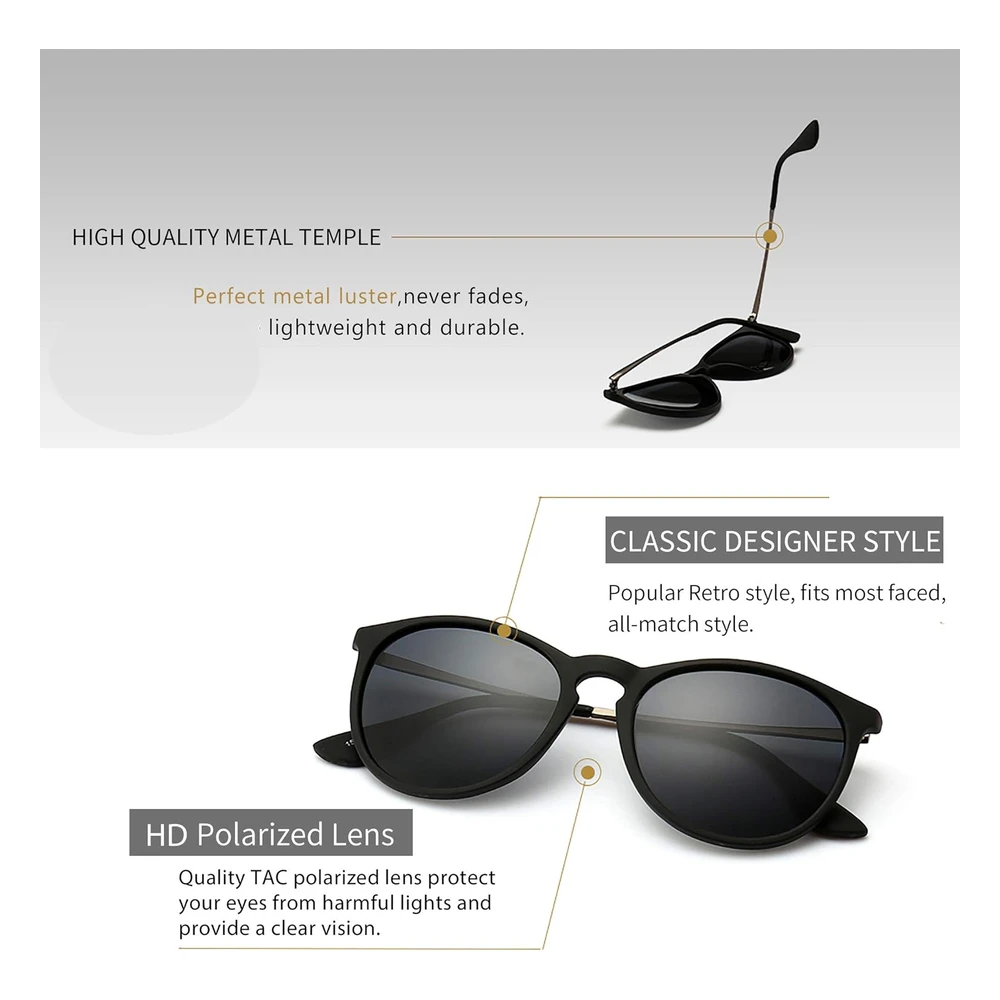 Sungait Gafas de Sol Redondas Vintage Para Mujeres Y Hombres, Estilo Clásico Retro