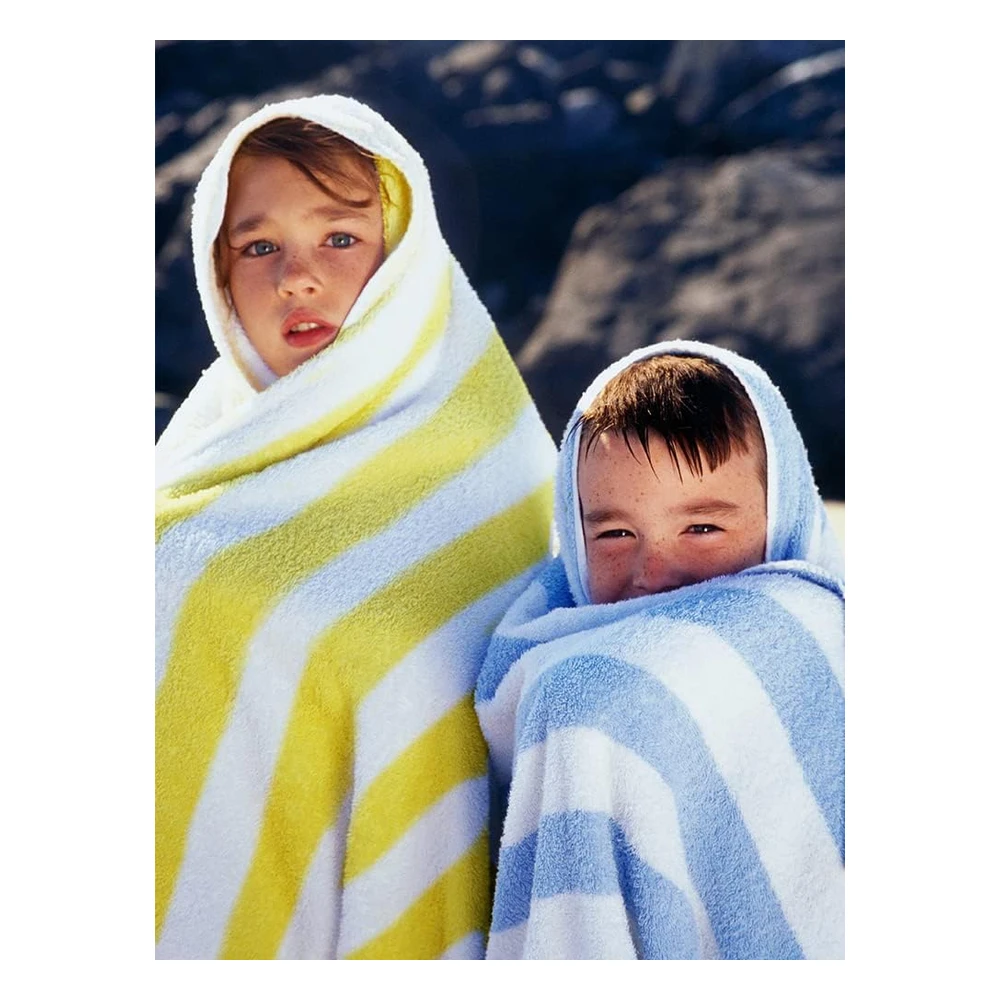 Toallas de Playa de Alta Calidad, 100% Algodón Turco, con Rayas Gruesas, Ecológicas