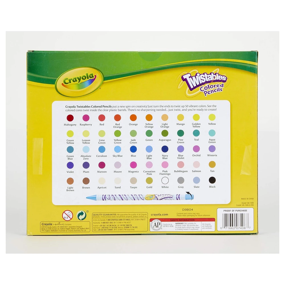 B07D4RN9NH_2.webp CRAYOLA JUEGO DE LÁPICES DE COLORES TWISTABLES (50 QUILATES), LÁPICES DE COLORES SIN AFILAR PARA NIÑOS
