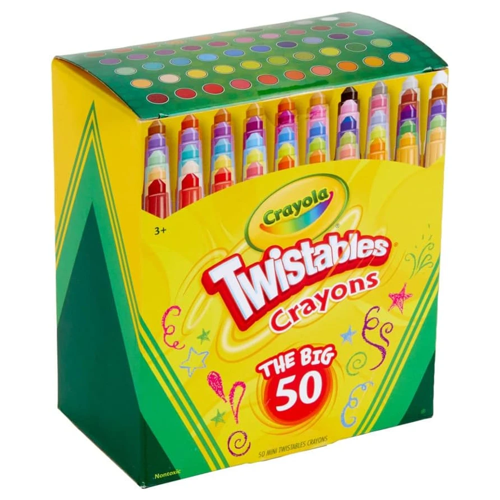 CRAYOLA MINI CRAYONES TWISTABLES (50 UNIDADES), SUMINISTROS DE ARTE PARA NIÑOS