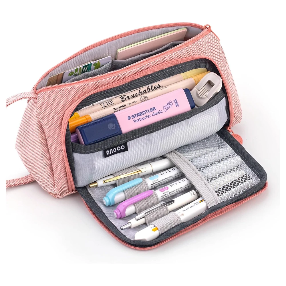 B07DHHYLRT_1.webp EASTHILL - ESTUCHE PARA LÁPICES DE GRAN CAPACIDAD ESCOLAR, OFICINA Y COLEGIAL PARA NIÑOS Y ADULTOS - ROSADO