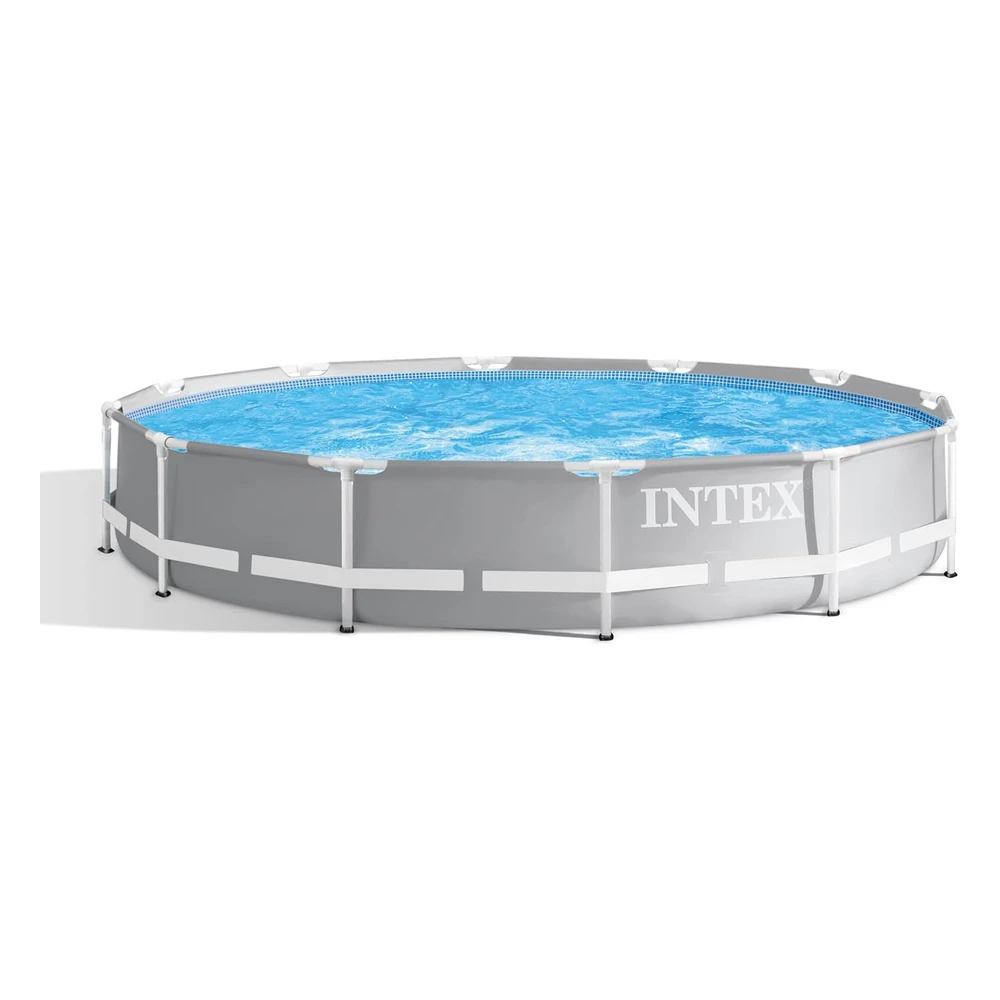 B07F3RGWTS.webp Intex 26711eh-Piscina Redonda Sobre El Suelo con Marco de Prisma de 12 Pies x 30", Bomba de Filtro de 530 Gph Y Fácil Instalación