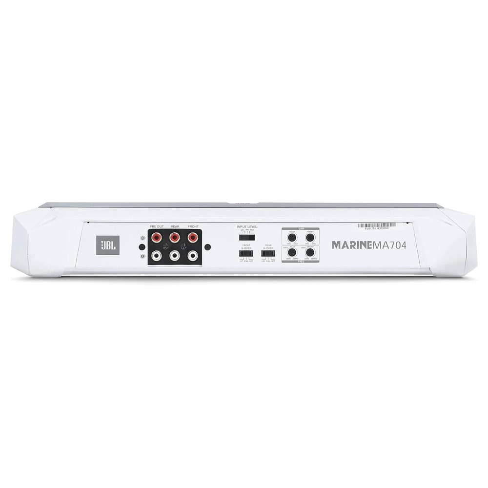 AMPLIFICADOR JBL 4 CANALES, 100W X 2@ 4 OHMIOS, MARINO DE RANGO COMPLETO