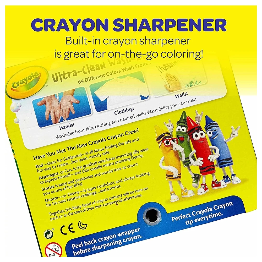 CRAYOLA CRAYONES LAVABLES, 64 UNIDADES (2 CAJAS), CRAYONES A GRANEL PARA NIÑOS